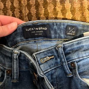 Blue straight leg women’s lucky brand jeans